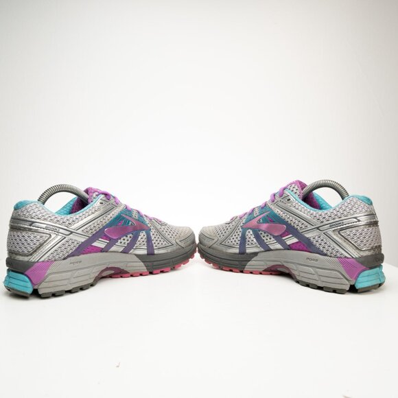 BROOKS Adrenaline GTS 17 silver purple running shoes size 9.5 - Picture 9 of 12